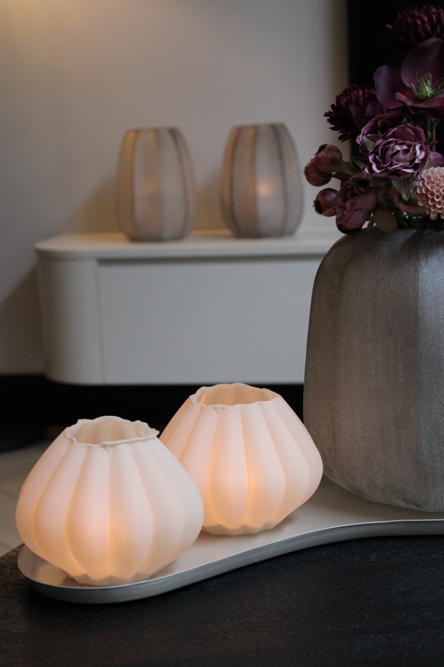 WAXINELICHTHOUDER | BEIGE | 11CM