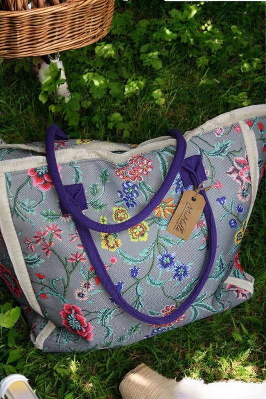 STRANDTAS | GRIJS | MET RITS