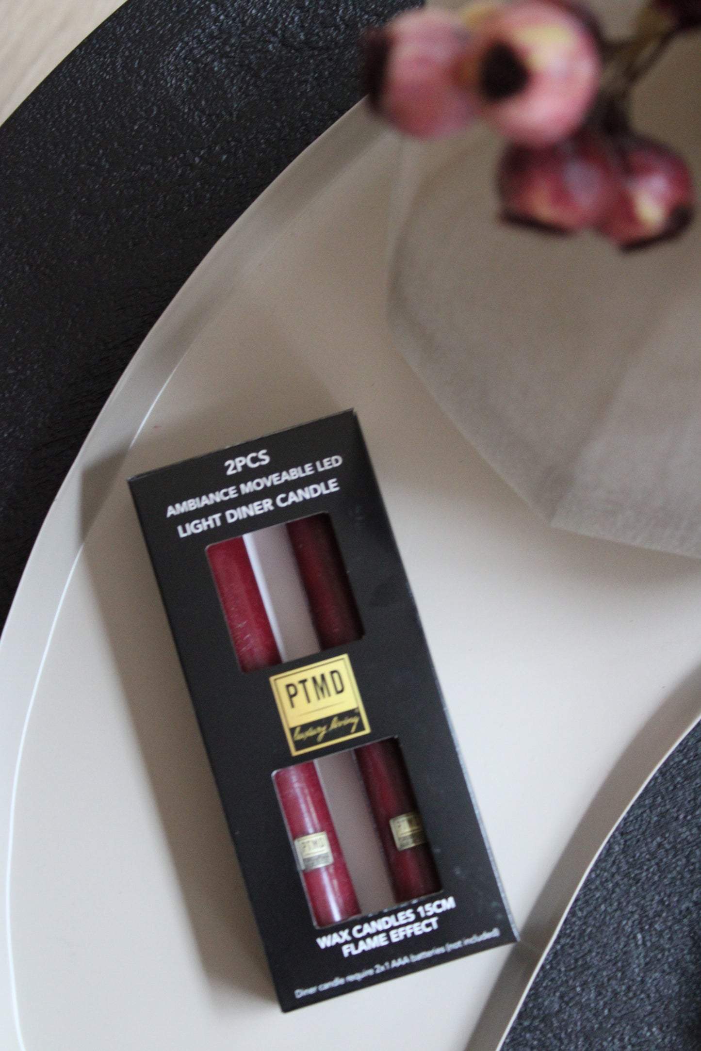 DINERKAARS | PTMD | BORDEAUX | SET VAN 2 | 22CM