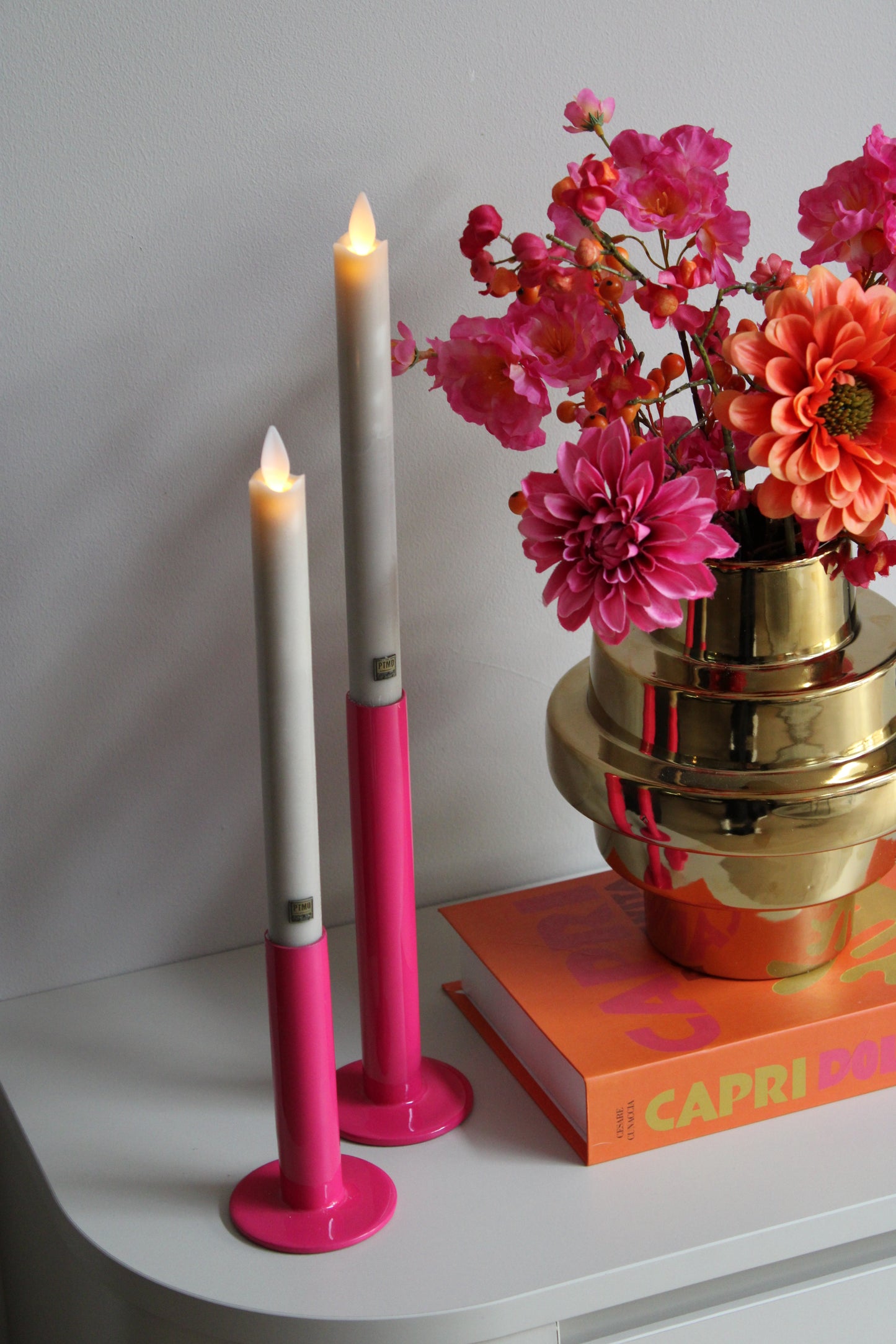 KANDELAAR FUCHSIA | SET VAN 2