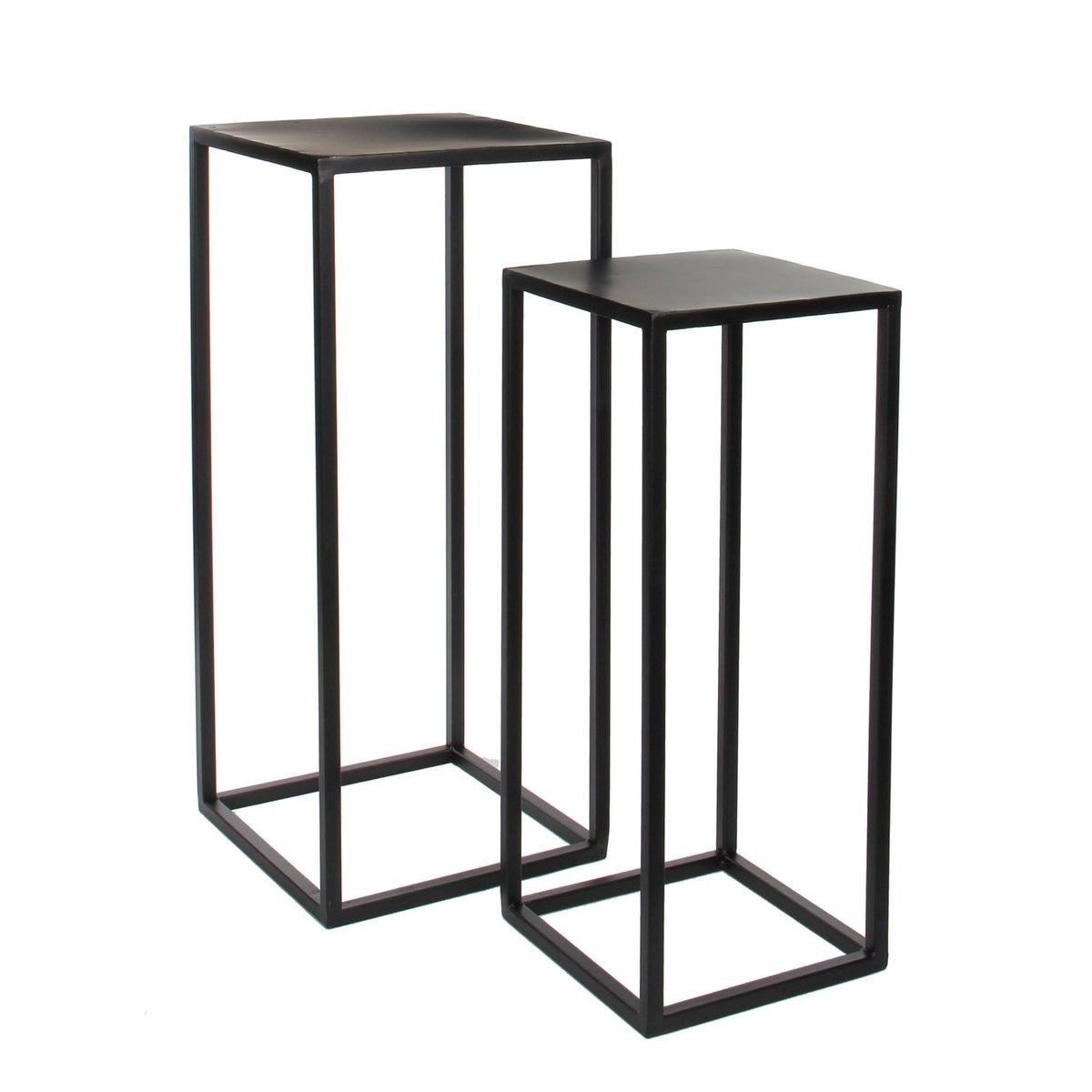 GOA BIJZETTAFEL - ZWART - SET VAN 2