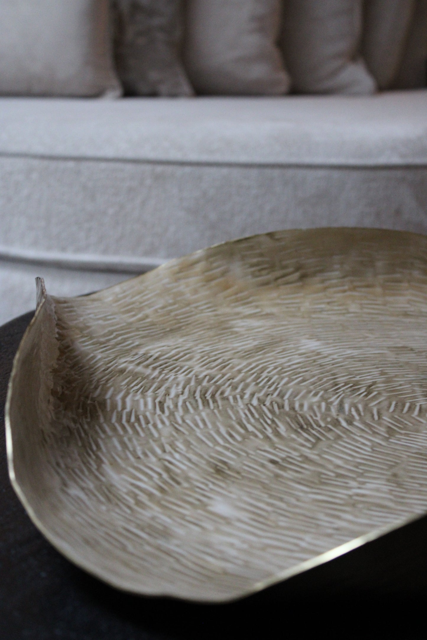 Dienblad parelmoer sand XL