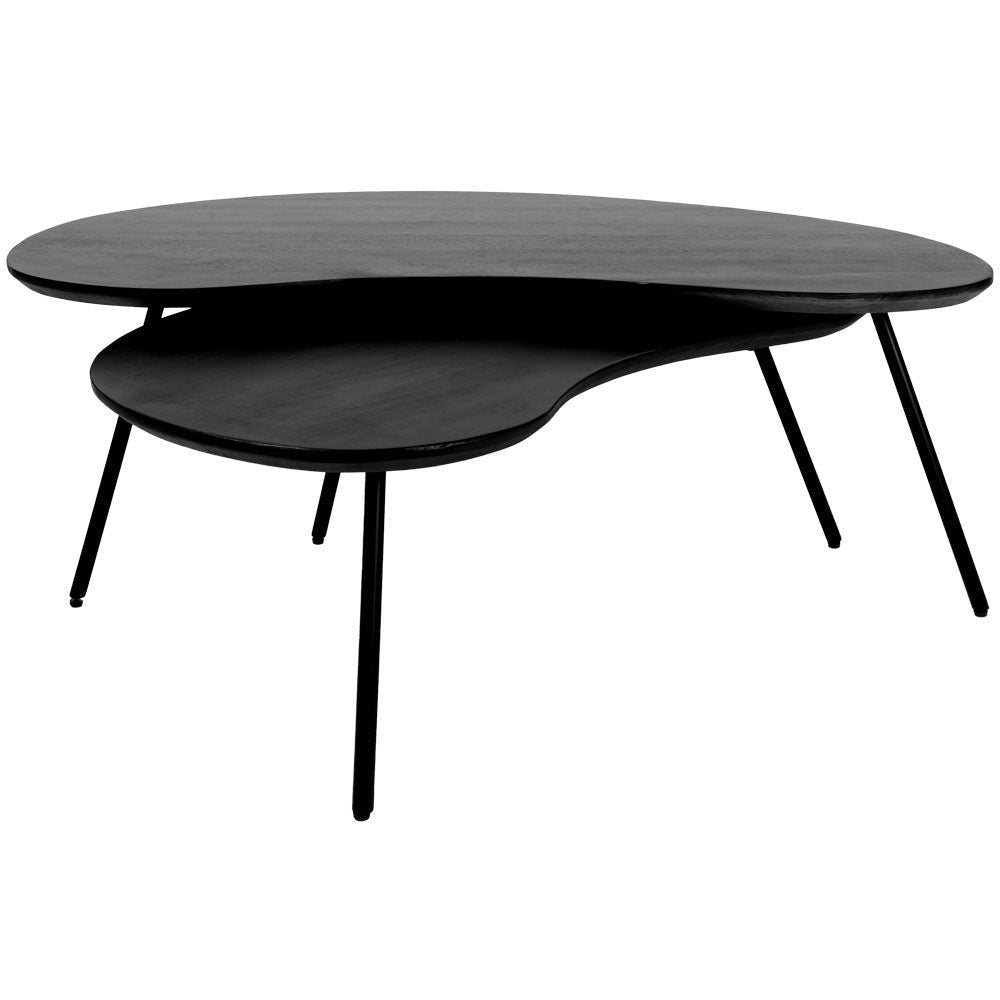 SALONTAFEL ORGANISCHE VORM | ZWART | SET VAN 2