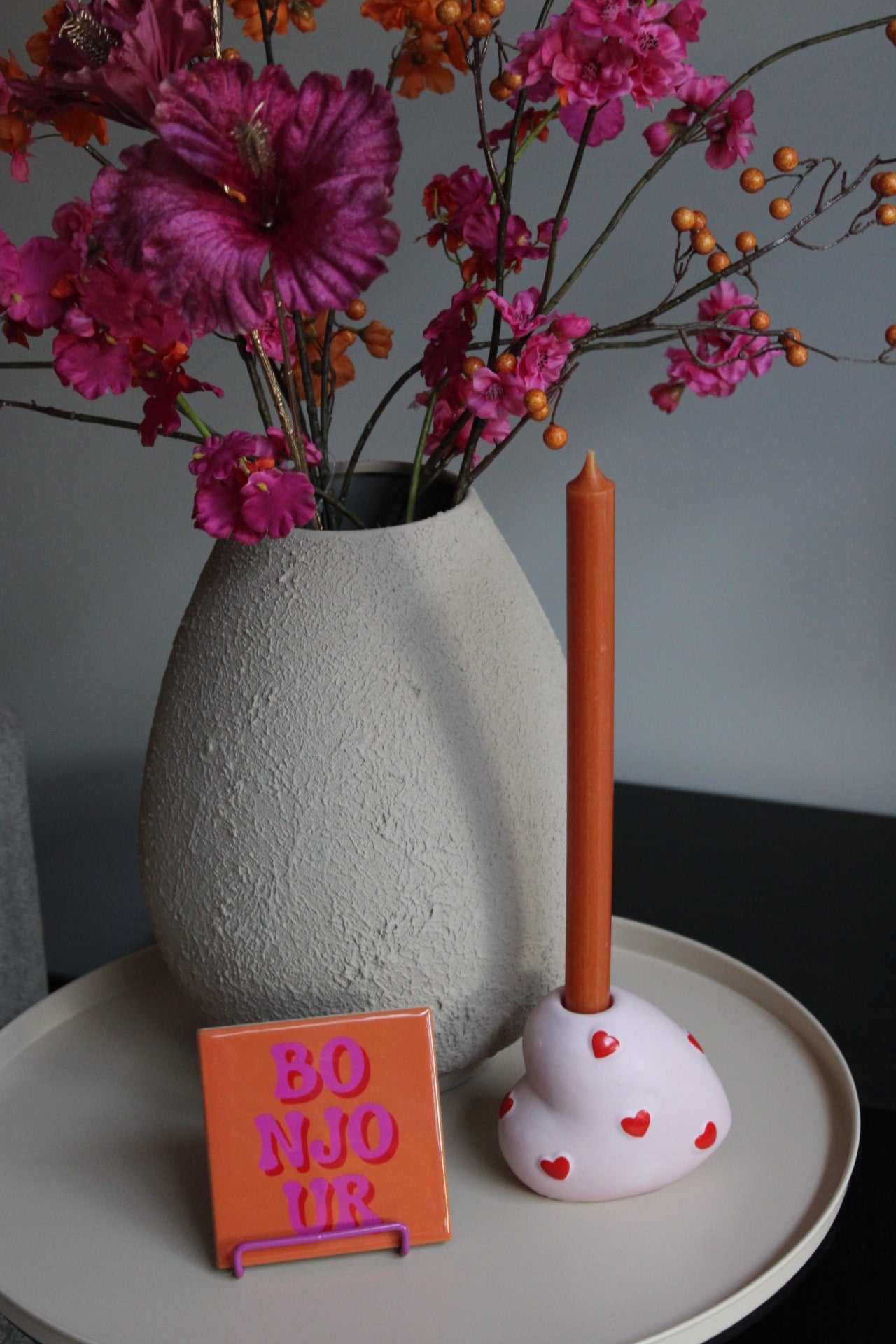 KANDELAAR | HART | ROZE