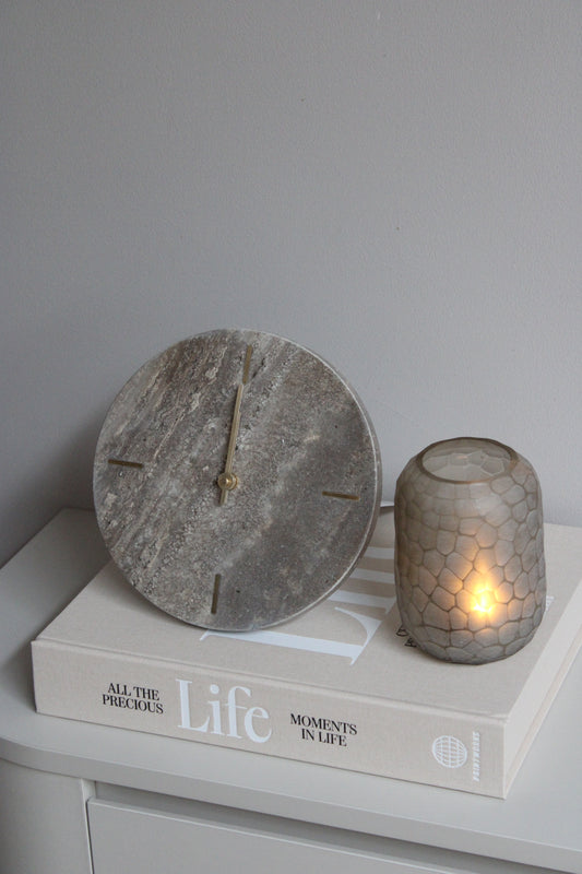 MARMER KLOK | LIGHT & LIVING | LIGHT BROWN