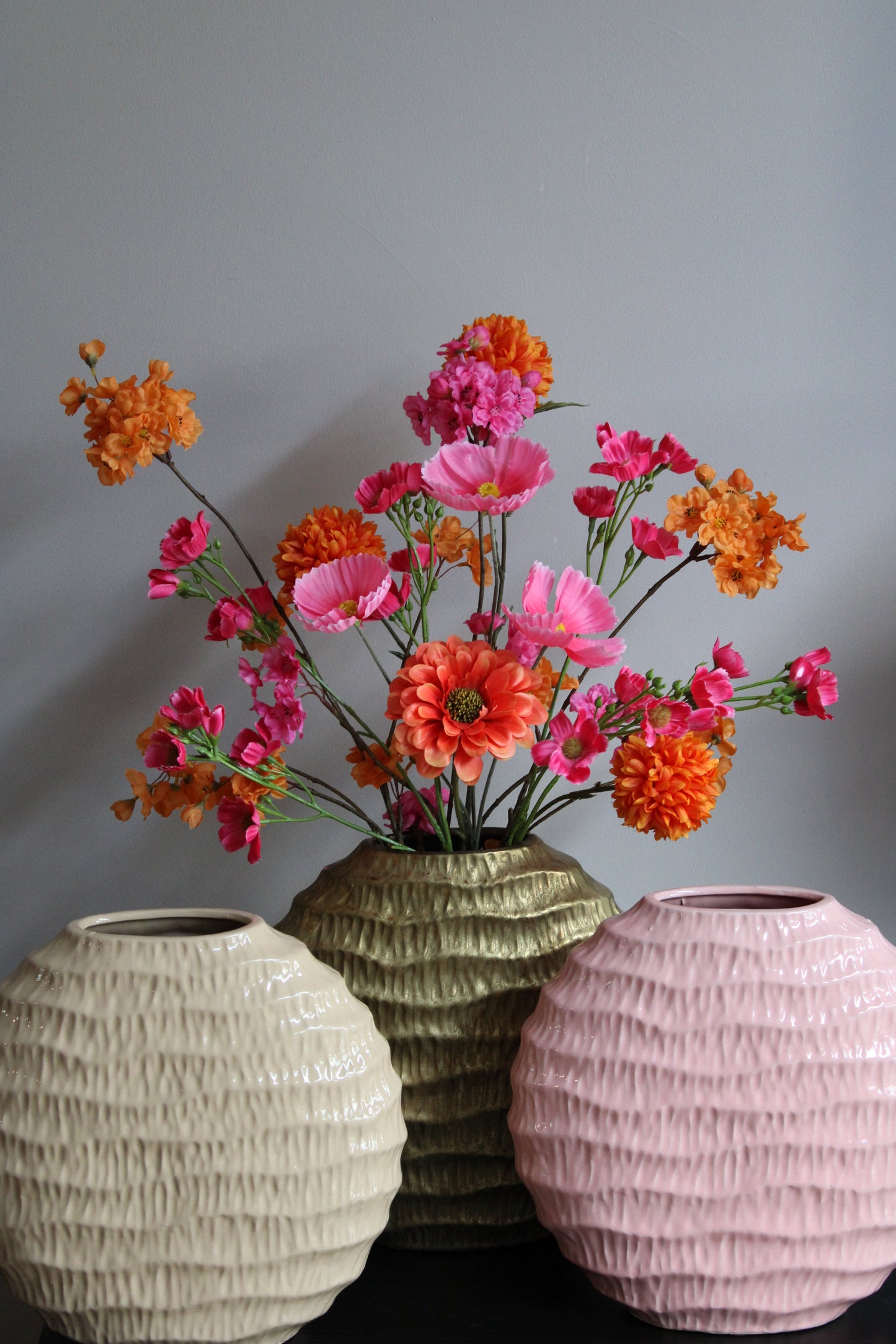 BOEKET PIEN | ORANJE/FUCHSIA