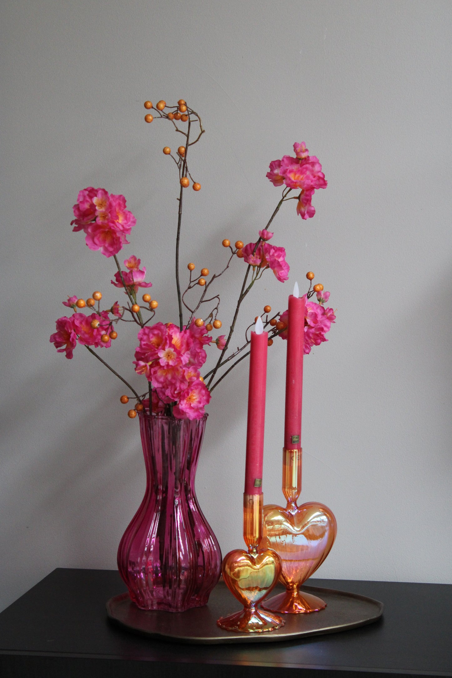 BOEKET BELLA | INCL VAAS | FUCHSIA