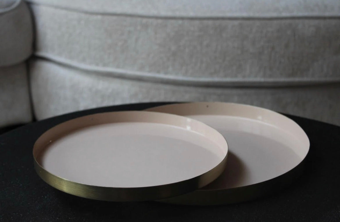 ROND DIENBLAD | SET VAN 2 | BEIGE