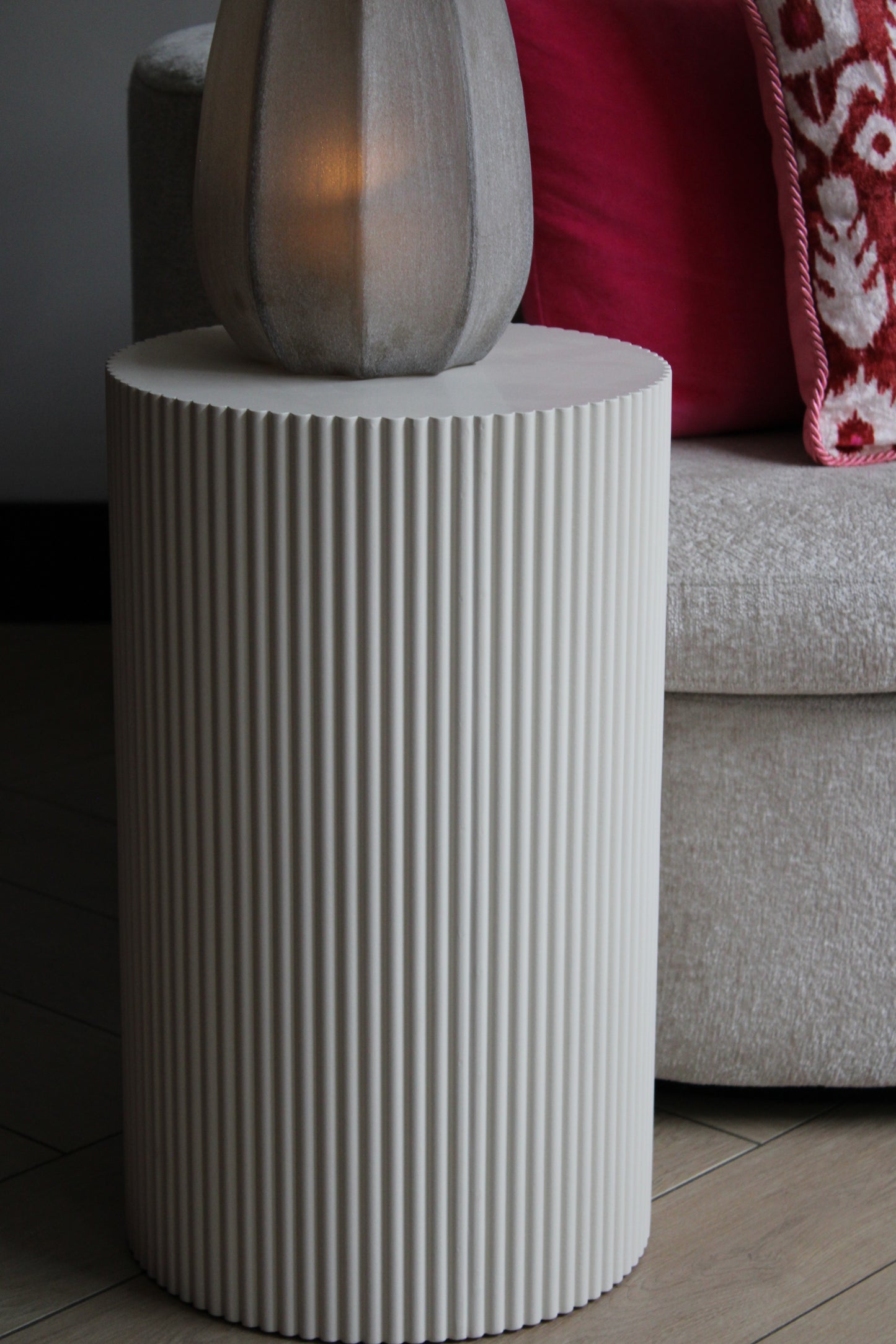 BIJZETTAFEL | BEIGE | RIBBEL