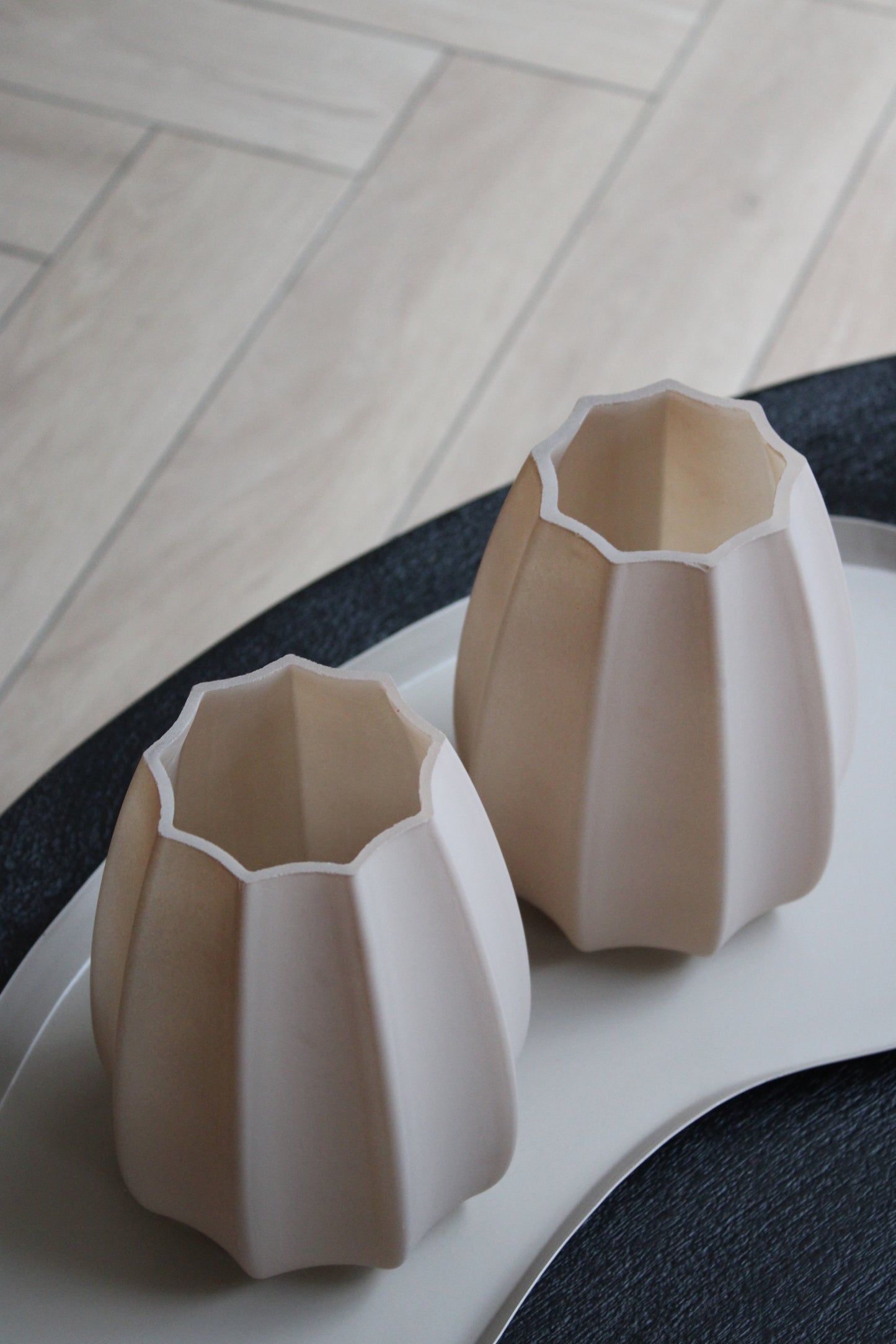 WINDLICHT JAIMY | TAUPE | 18CM | GLAS