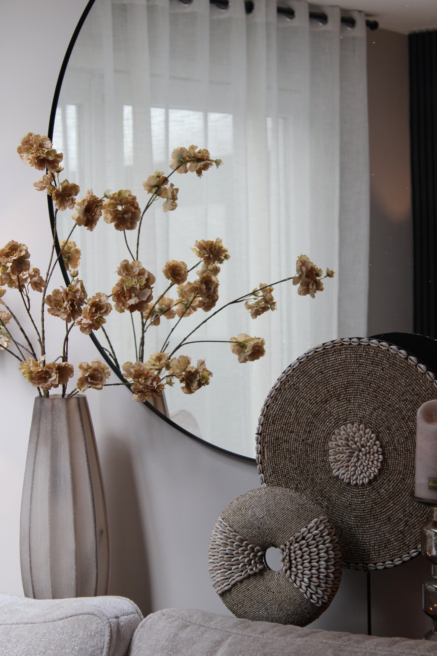XL ZIJDEN BLOESEMTAK | CREAM | 115CM