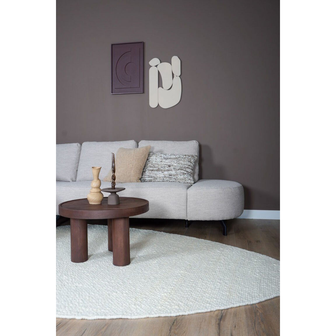 Vloerkleed Stone White - Kiezelvormig 160 x 230 cm