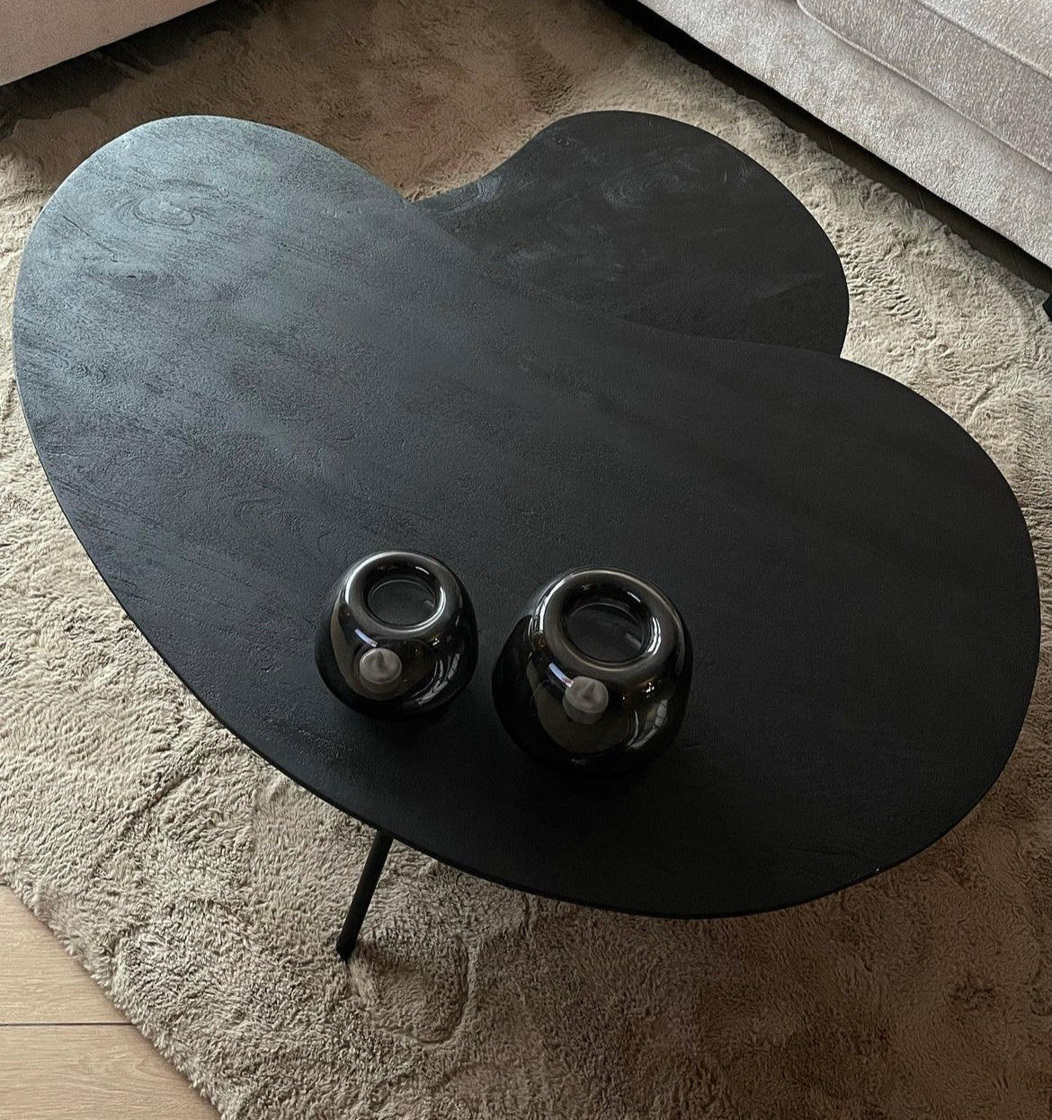 SALONTAFEL ORGANISCHE VORM | ZWART | SET VAN 2