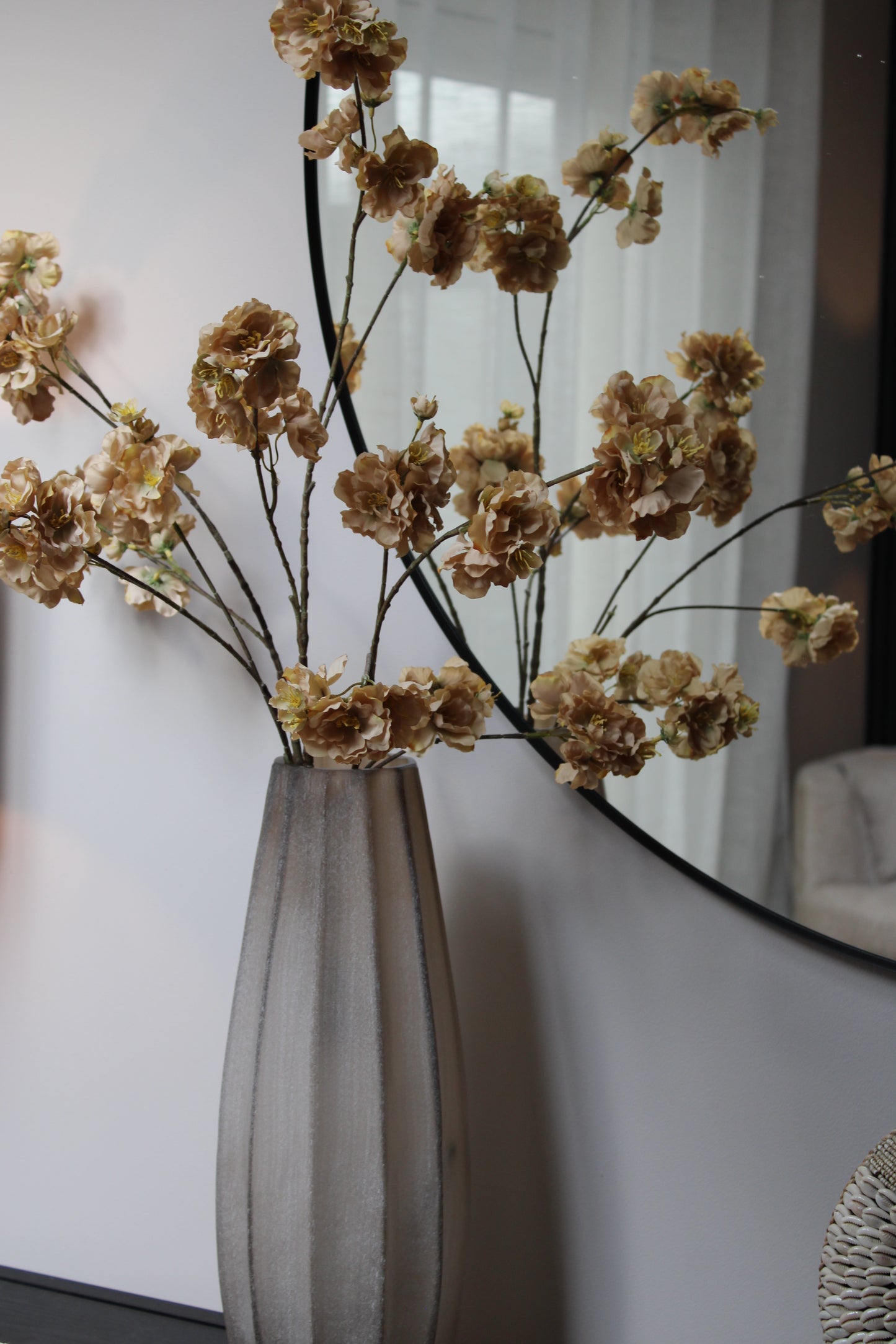 XL ZIJDEN BLOESEMTAK | CREAM | 115CM