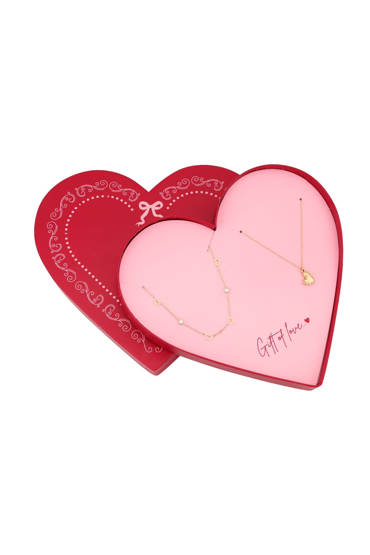KETTING SET HART | STAINLESS STEEL | GOUD