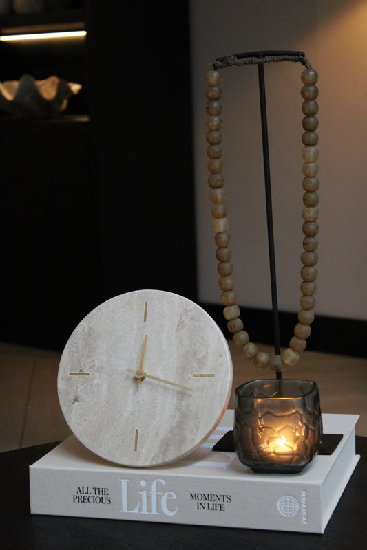 KRALENKETTING BRUIN | OP STANDAARD | 40CM