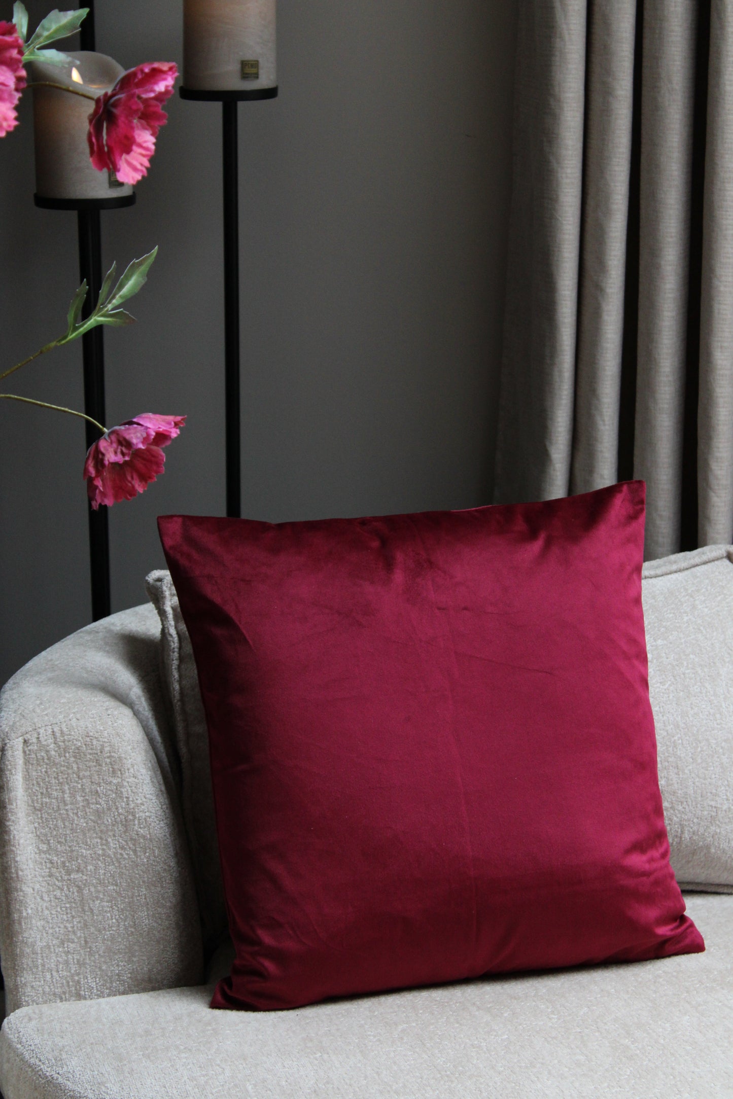 KUSSENHOES | AUBERGINE | 45X45