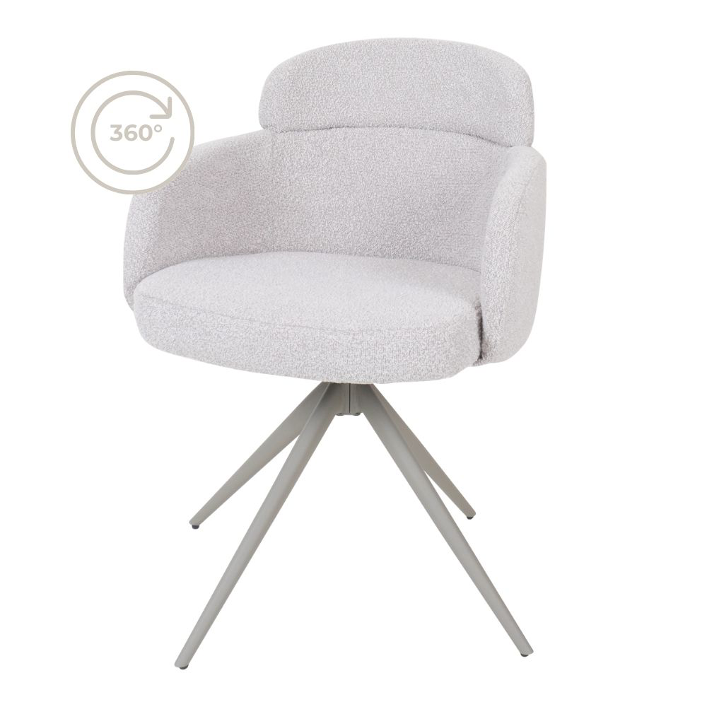 Eetkamerstoel Chase – Bouclé – Naturel