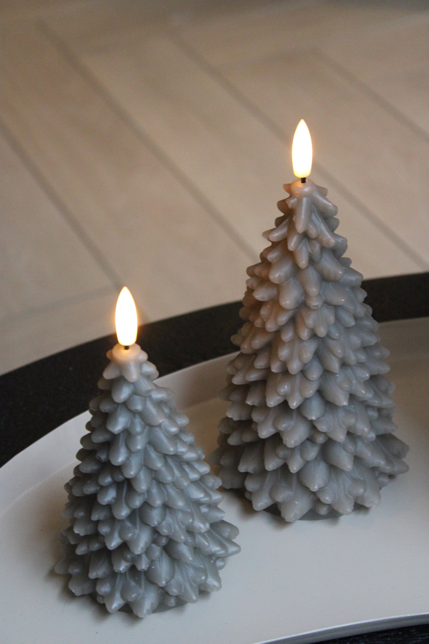 KERSTBOOM TAUPE | LED KAARS | SET VAN 2