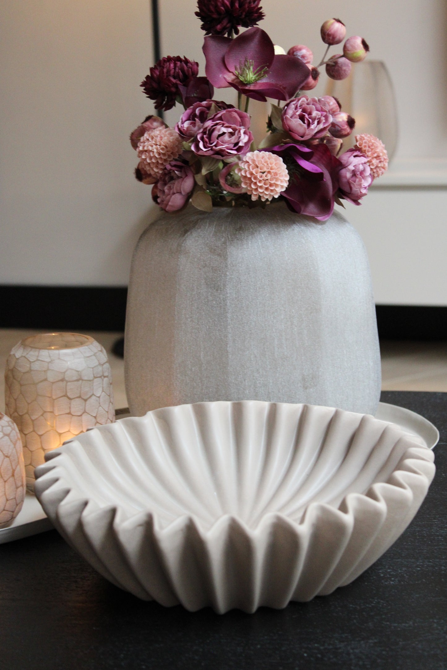 DECORATIE SCHAAL | FRUITSCHAAL | RIBBEL | SAND