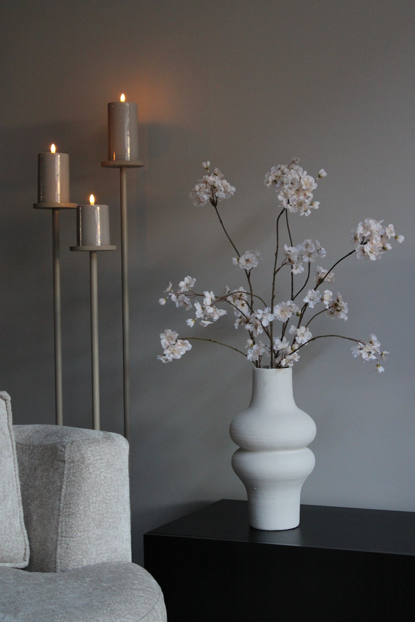 VLOERKANDELAREN | BEIGE | SET VAN 3