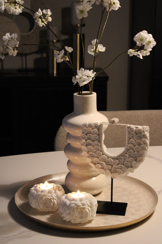 PEBBLES VAAS | AARDEWERK | BEIGE