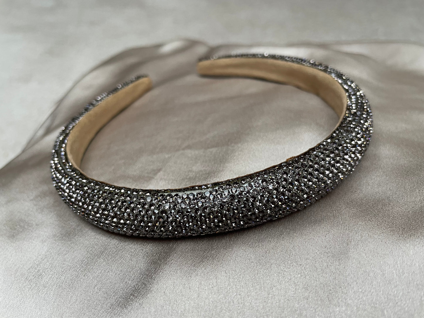 Haarband glitter antraciet