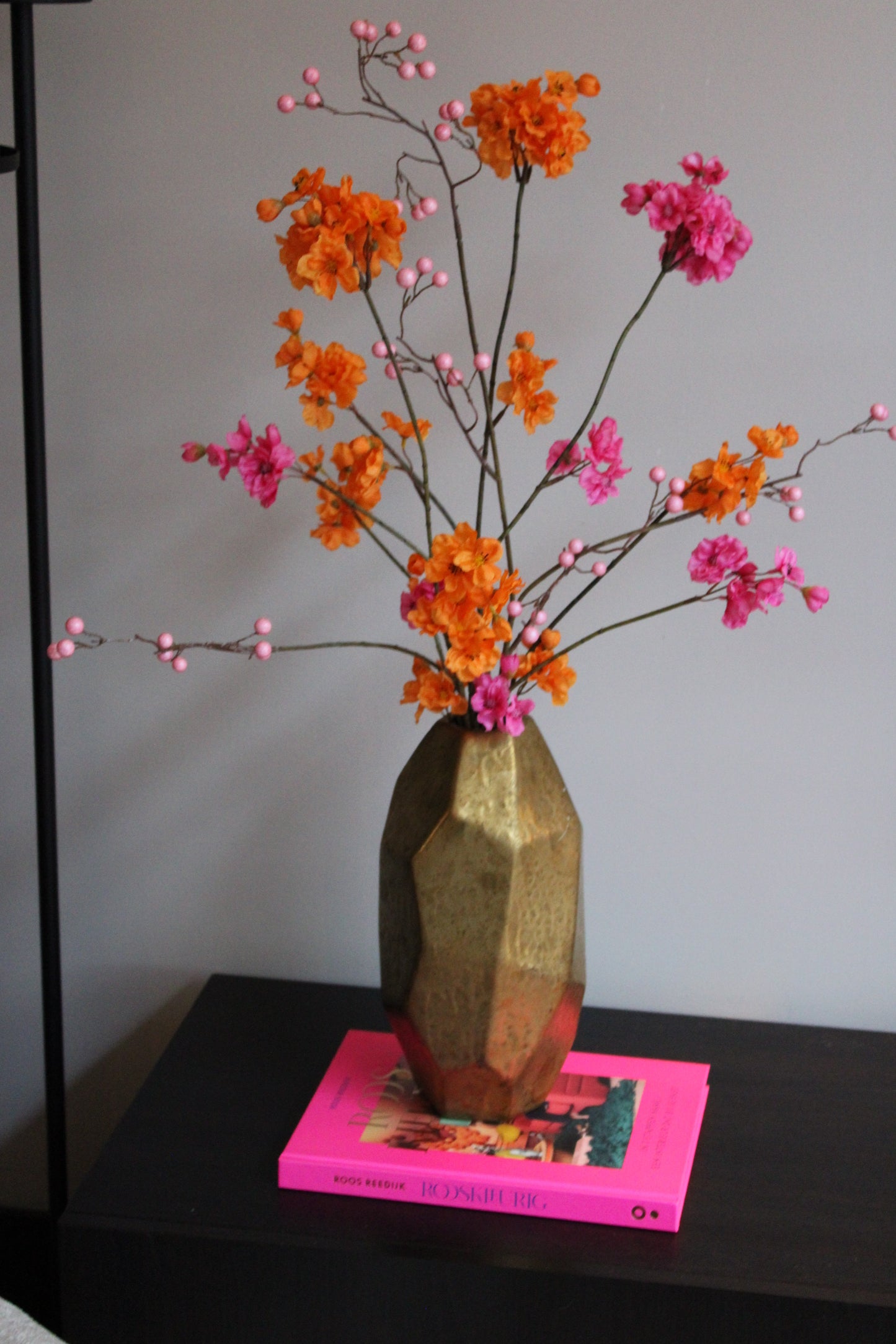 Boeket jade incl rock vaas