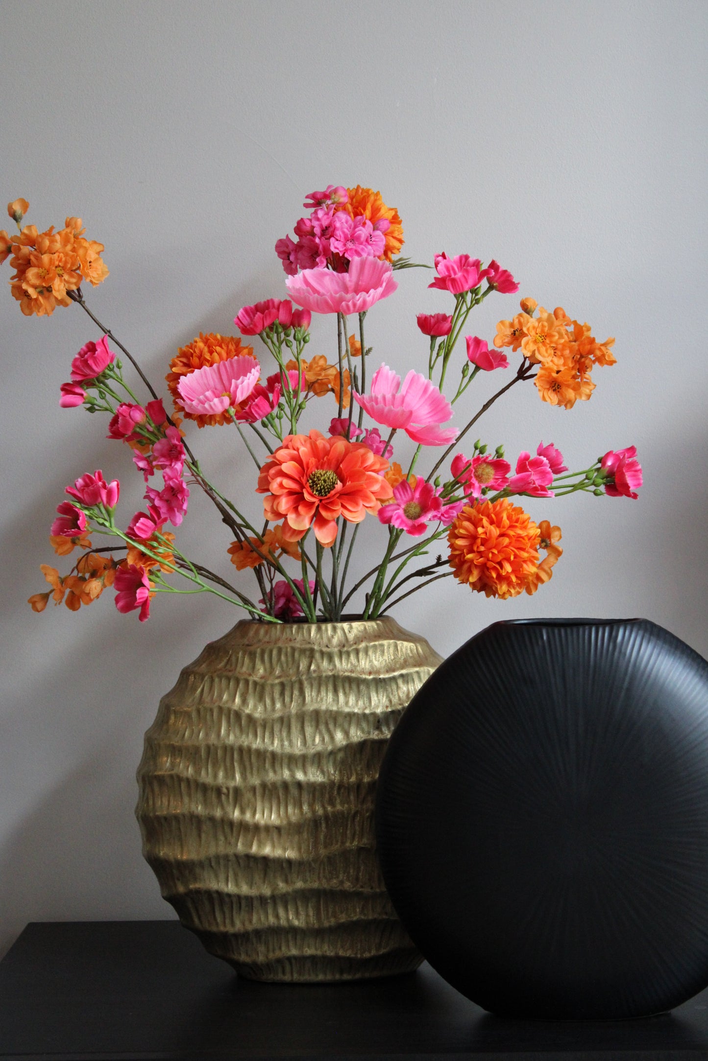BOEKET PIEN | ORANJE/FUCHSIA
