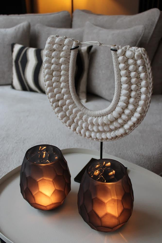 WAXINELICHTHOUDER | ZWART | SET VAN 2