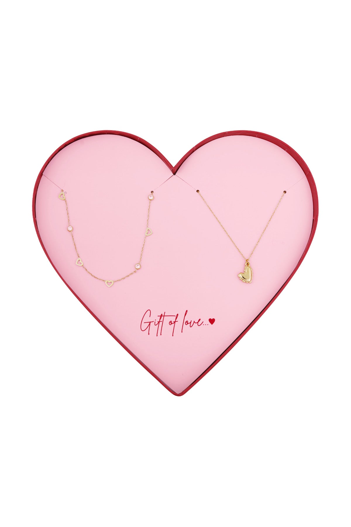 KETTING SET HART | STAINLESS STEEL | GOUD