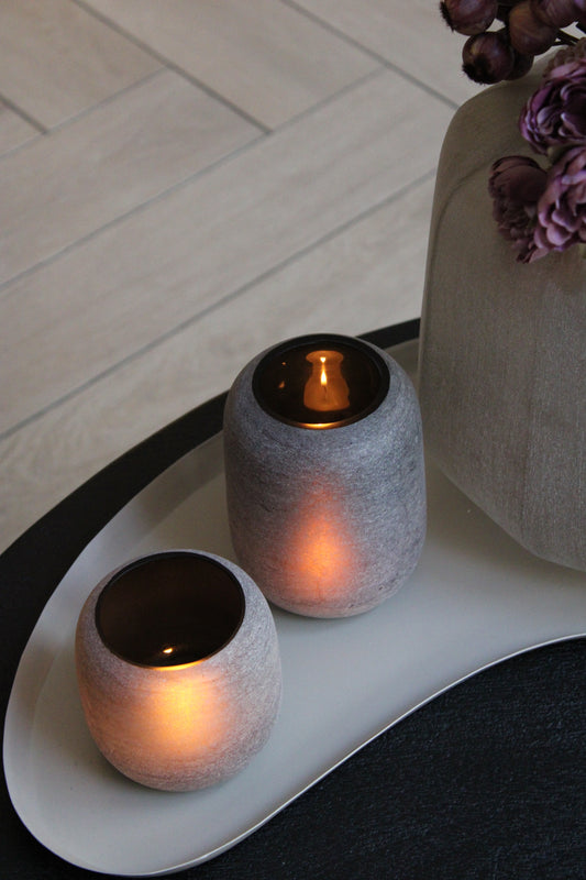 LUXE WAXINELICHTHOUDER | SET VAN 2 | MATT