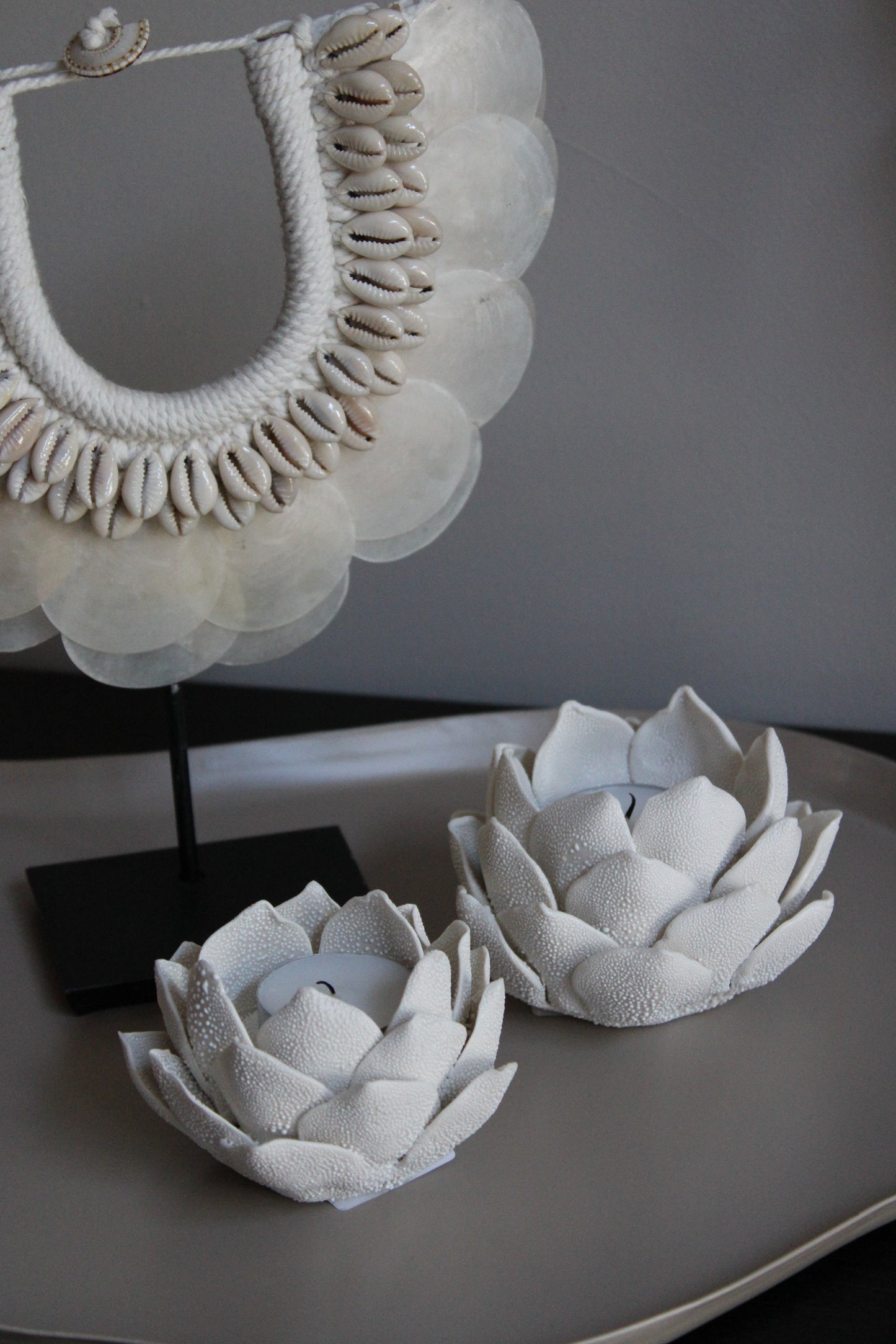 THEELICHTHOUDER CRÈME | LIGHT & LIVING | SET VAN 2