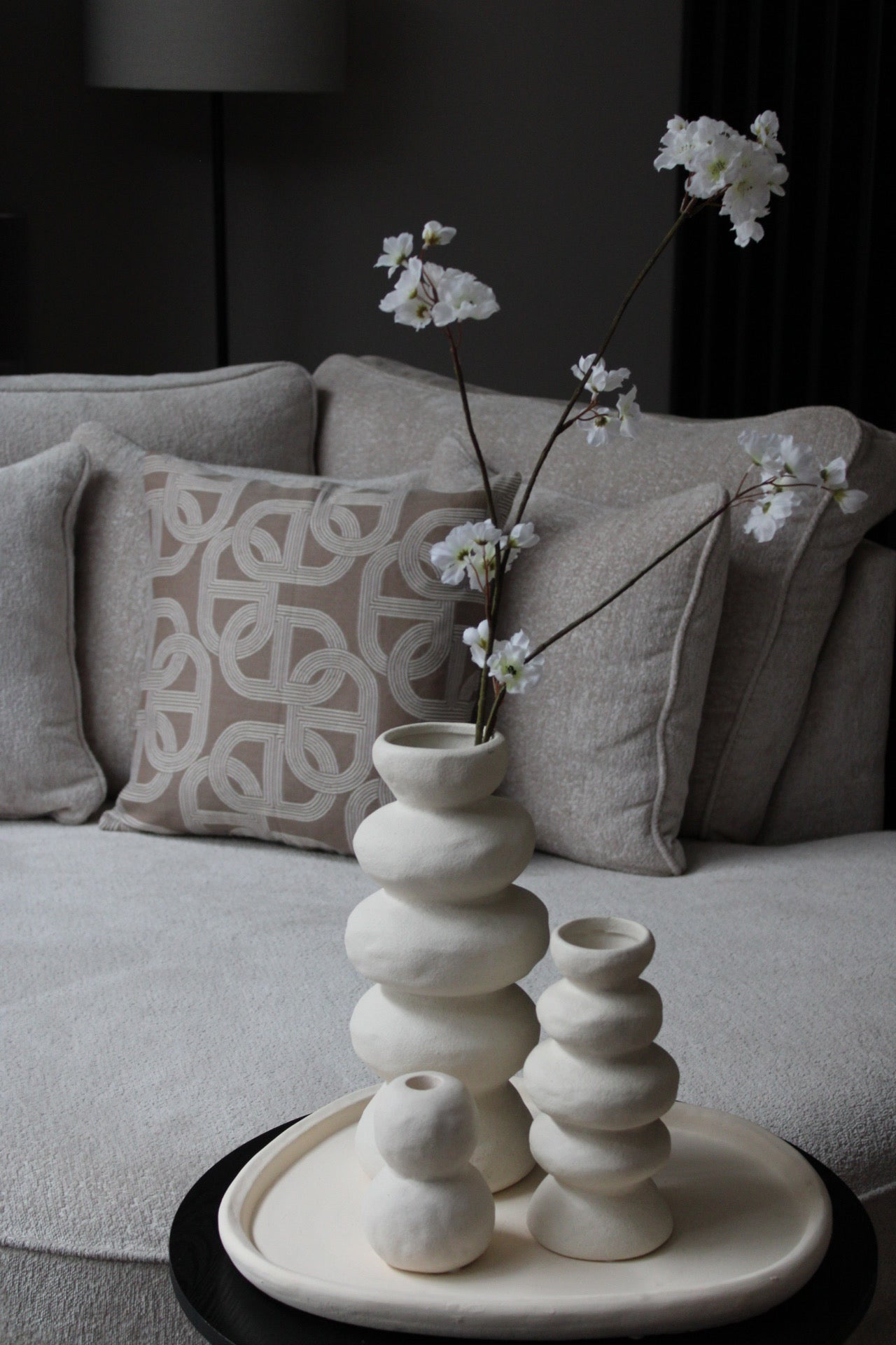 KUSSENHOES MOTIEF | TAUPE | 45X45 CM