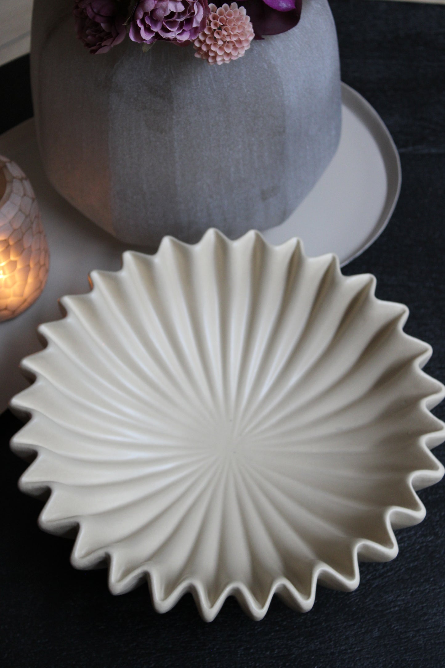 DECORATIE SCHAAL | FRUITSCHAAL | RIBBEL | SAND