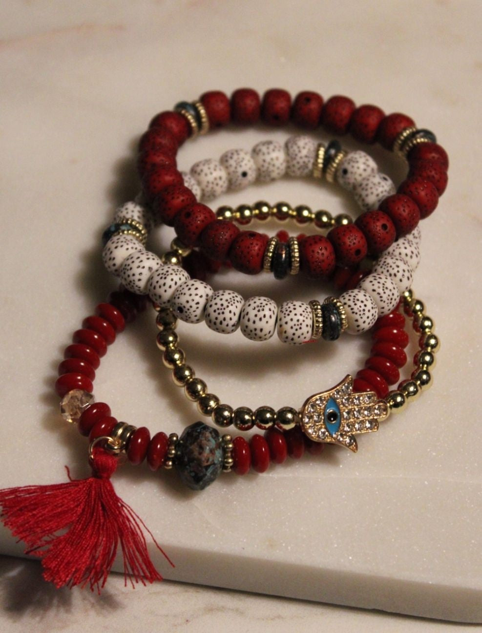 Armband Boho Vibes Rood