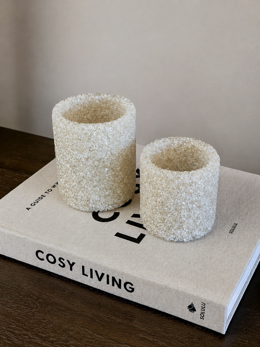 THEELICHT BEIGE | SET VAN 2 | SPARKLY