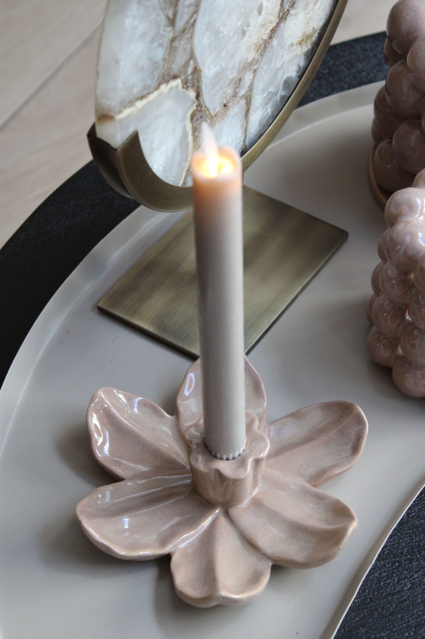 KANDELAAR | LOTUS | BEIGE
