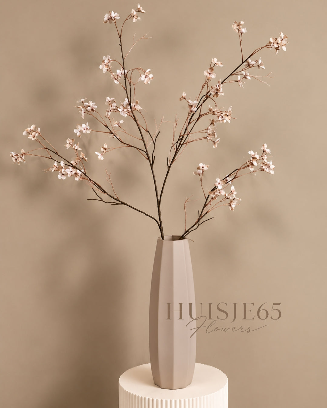 ZIJDEBLOEM | PRUNUS BEIGE | 125CM