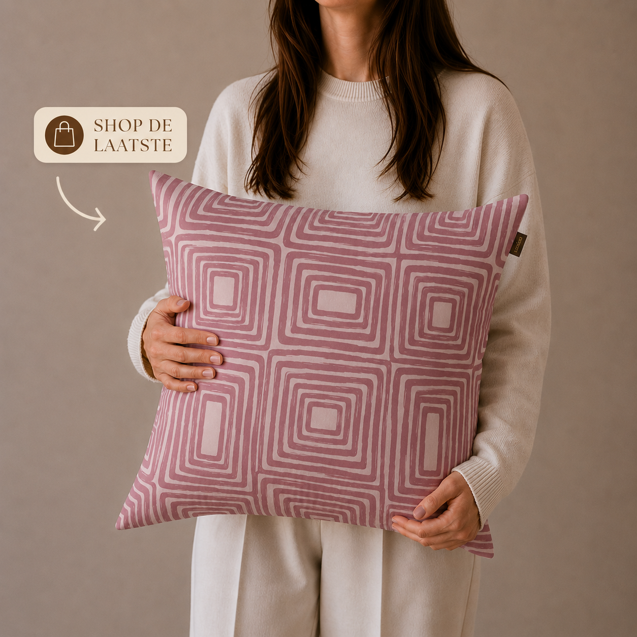 SIERKUSSEN | PATROON | MAUVE | 45X45