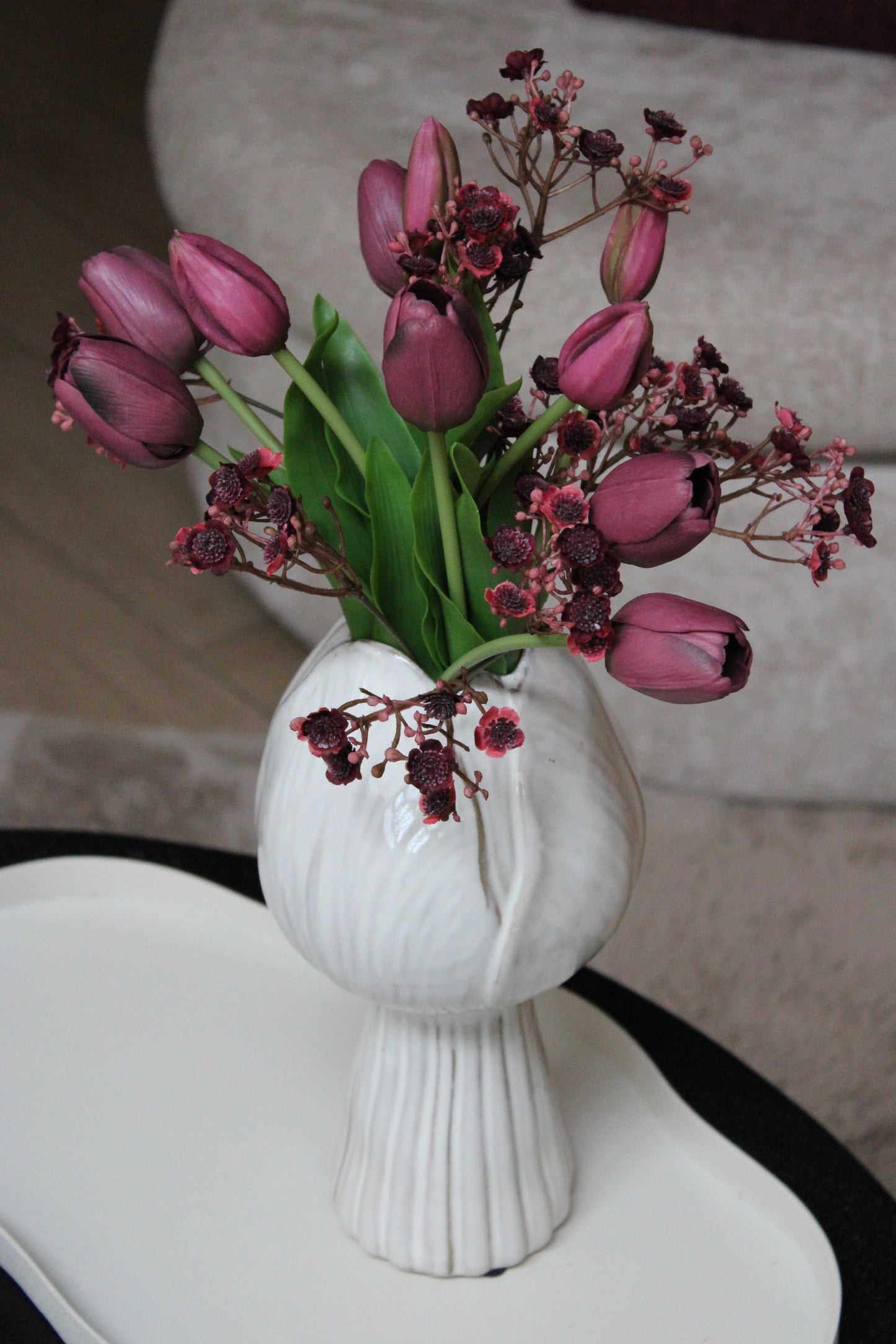 TULPENVAAS BEIGE | INCL BOEKET