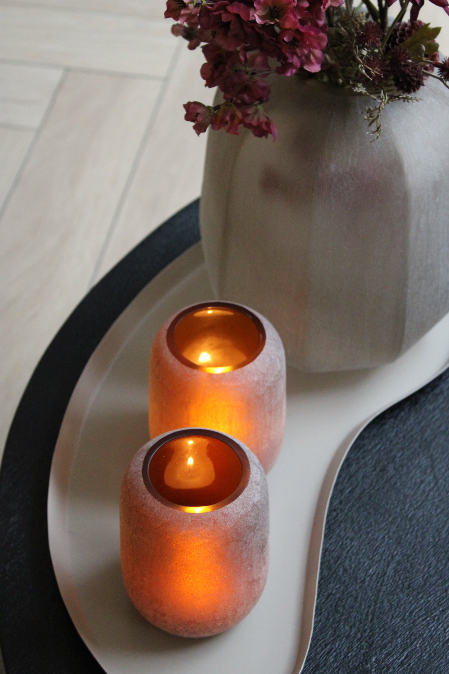 LUXE WAXINELICHTHOUDER | AMBER | MATT