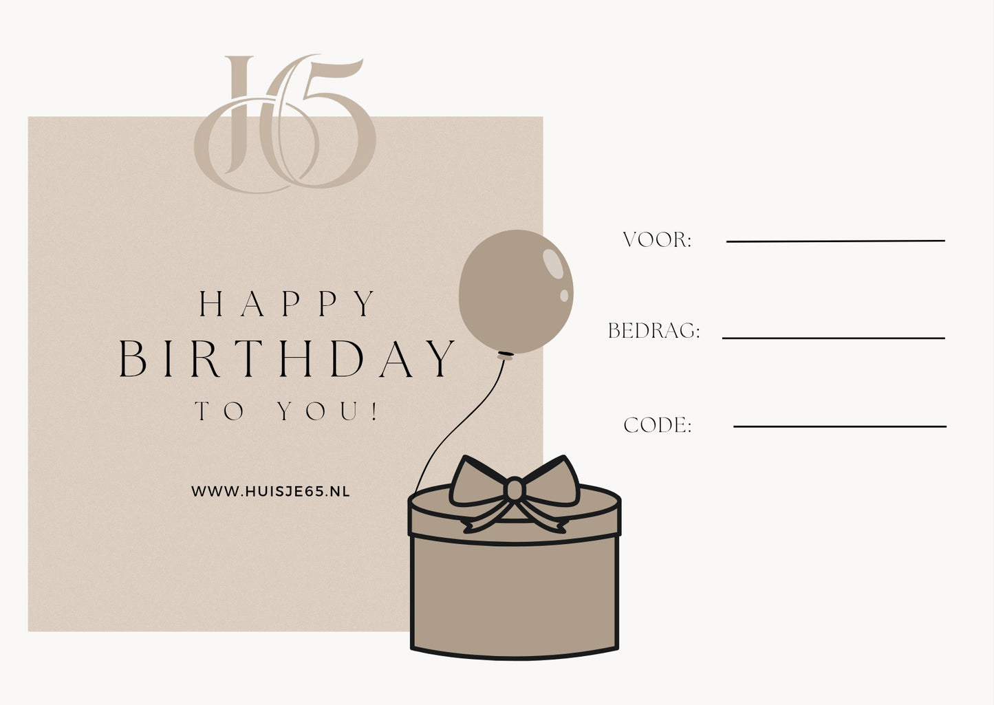 CADEAUBON VERJAARDAG