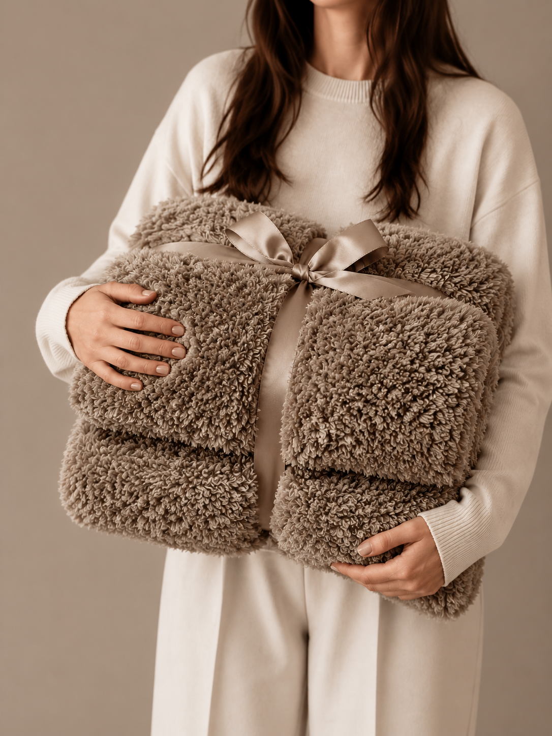 TEDDY PLAID | TAUPE | 150X200