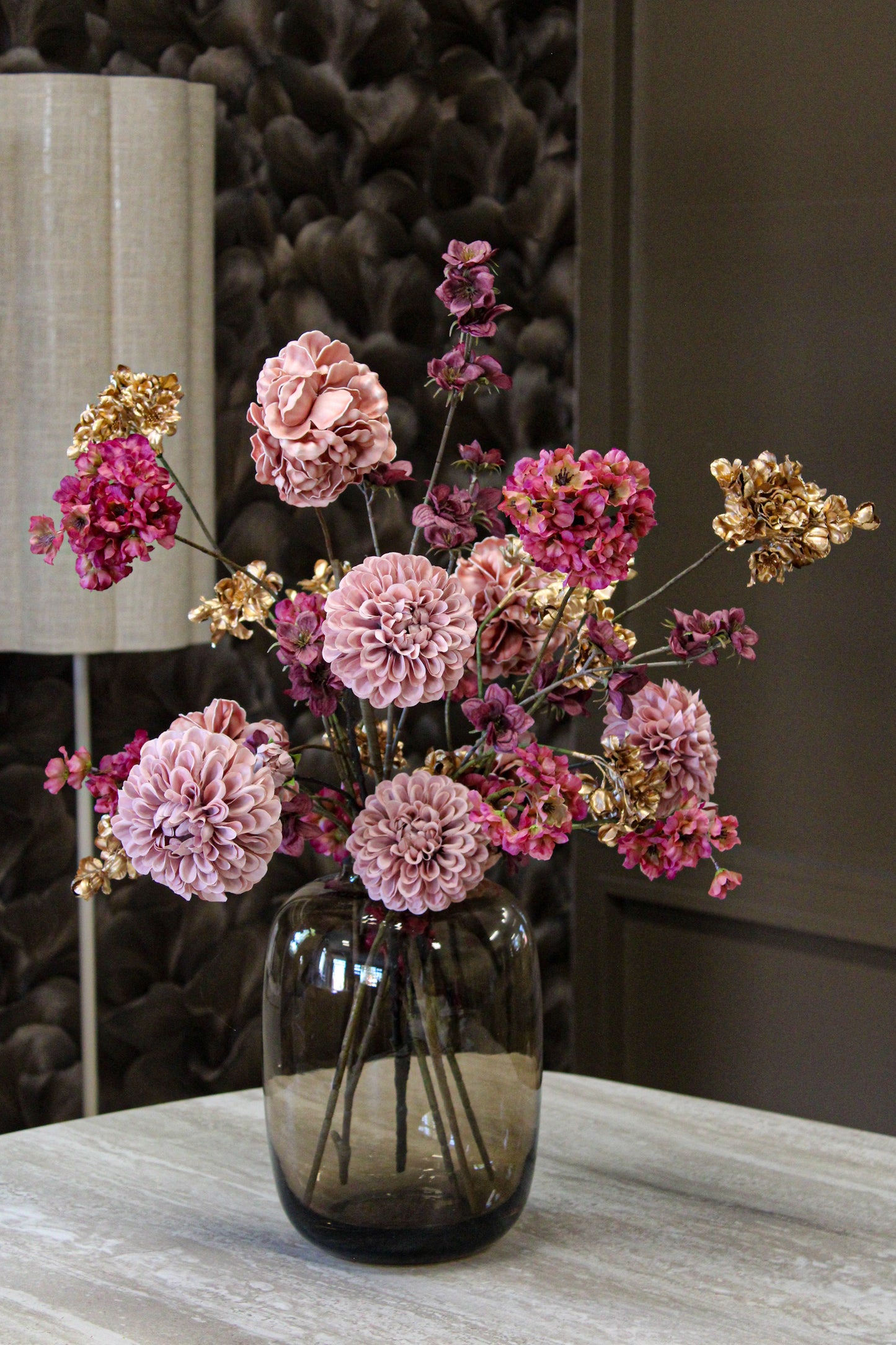 BOEKET MAUVE DREAM | LUXE ZIJDEN HERFSTBOEKET