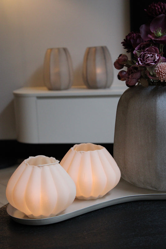 WAXINELICHTHOUDER | BEIGE | 11CM