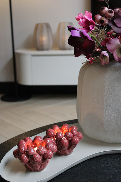 WAXINEHOUDER | PADDESTOEL | BURGUNDY