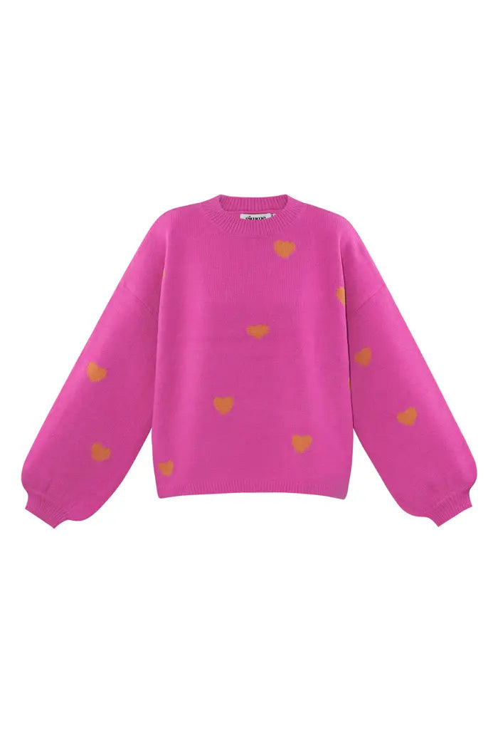 Heartfelt Hugs sweater - fuchsia