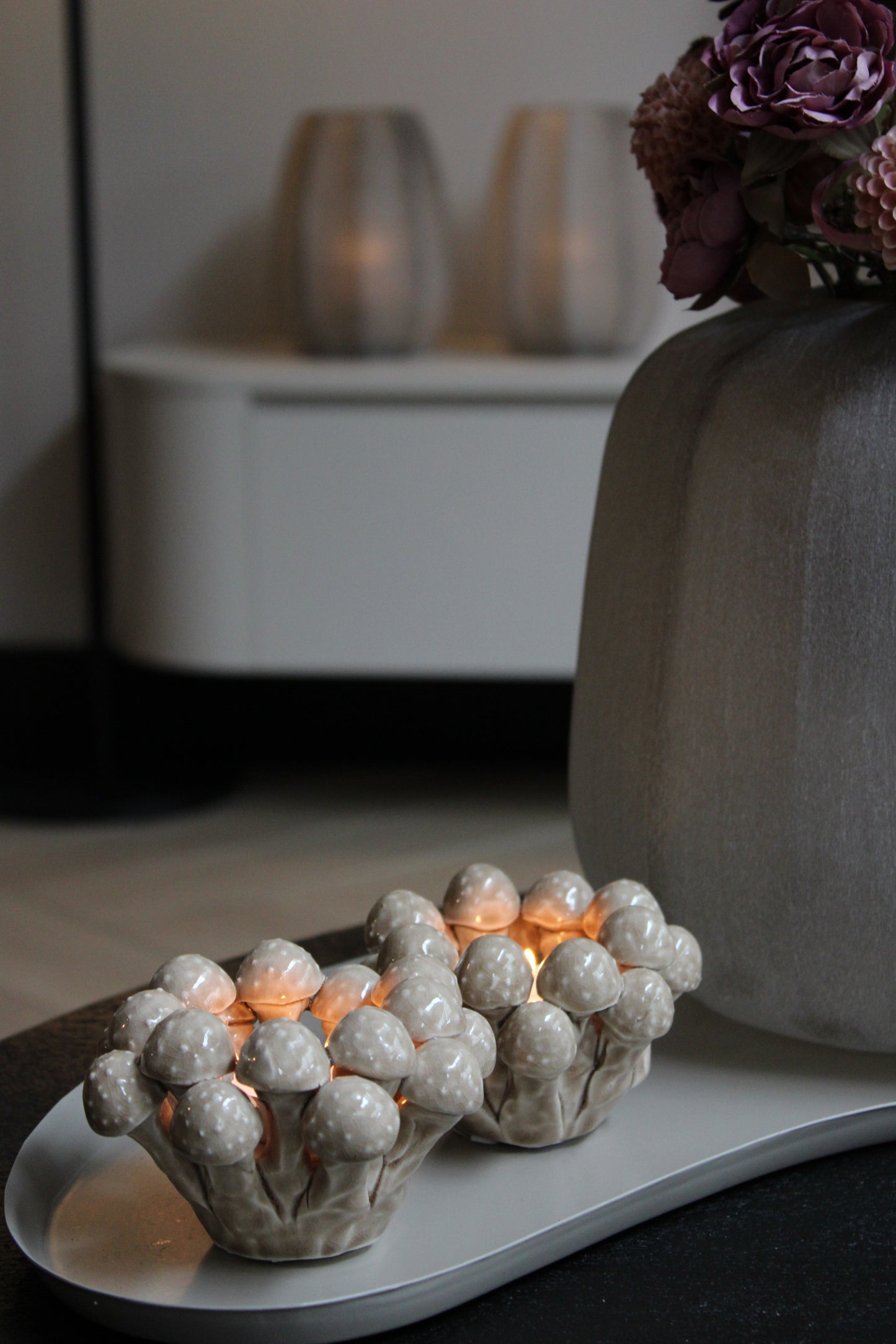 WAXINEHOUDER | PADDESTOEL | BEIGE