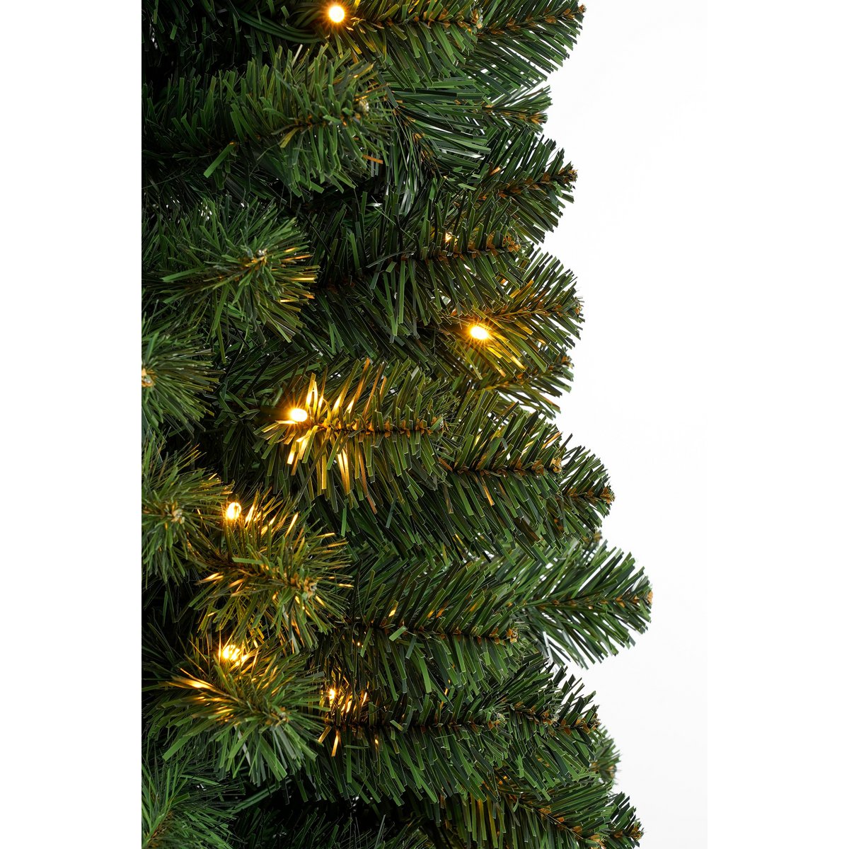 Charlton Smalle Kunstkerstboom met LED Verlichting en Timer- en Dimfunctie - H215 x  Ø56 cm - Groen